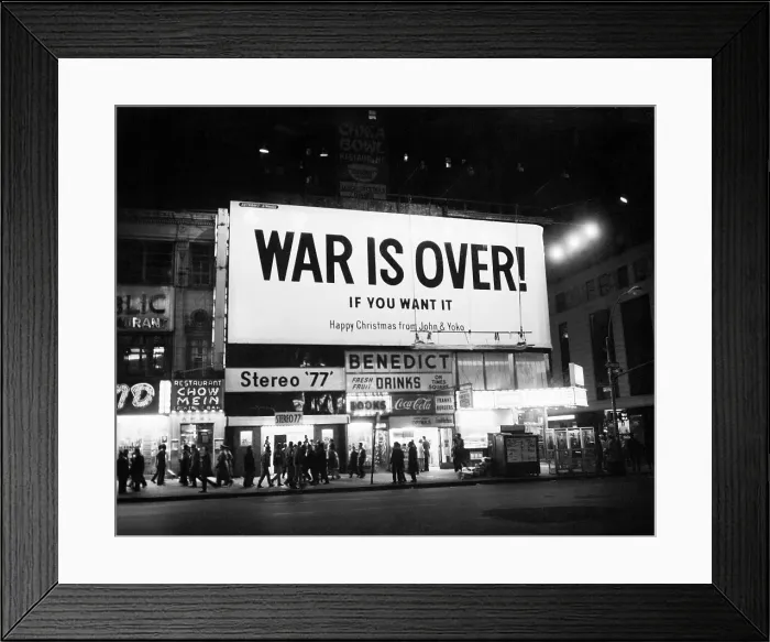 Framed Print : Christmas Peace Message from John Lennon and Yoko Ono Framed Print : Christmas Peace Message from John Lennon and Yoko Ono