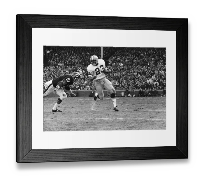 Framed Print : Dick Butkus Charges at Running Back With Football Framed Print : Dick Butkus Charges at Running Back With Football