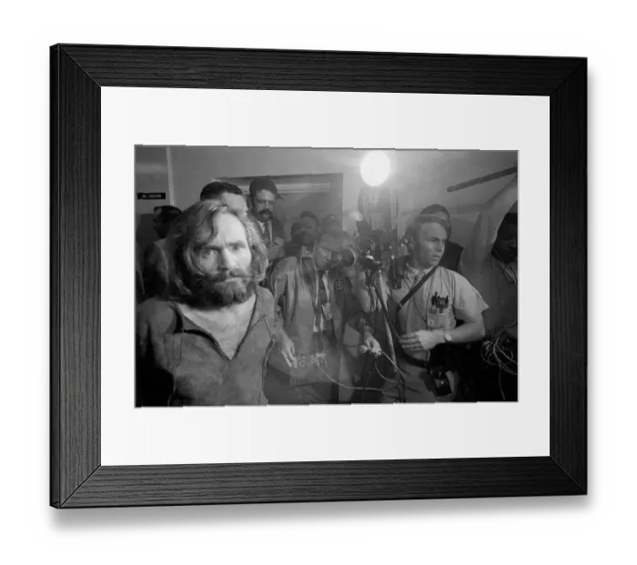 Framed Print : Charles Manson Returning to Los Angeles Jail Framed Print : Charles Manson Returning to Los Angeles Jail