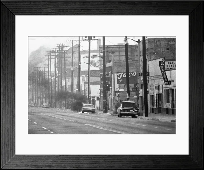 Framed Print : Black Panthers Throw Explosives During Siege Framed Print : Black Panthers Throw Explosives During Siege