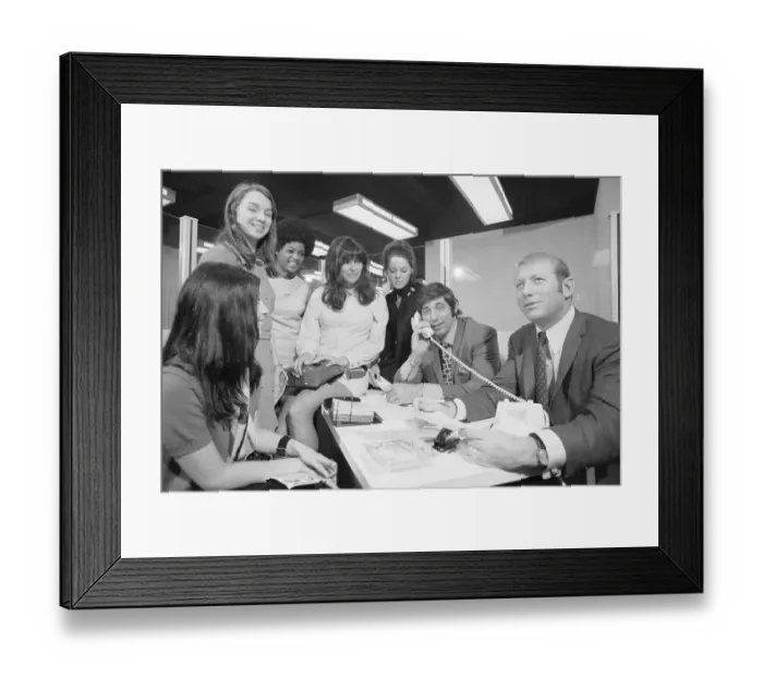Framed Print : Mickey Mantle and Joe Namath at Their Agency Framed Print : Mickey Mantle and Joe Namath at Their Agency