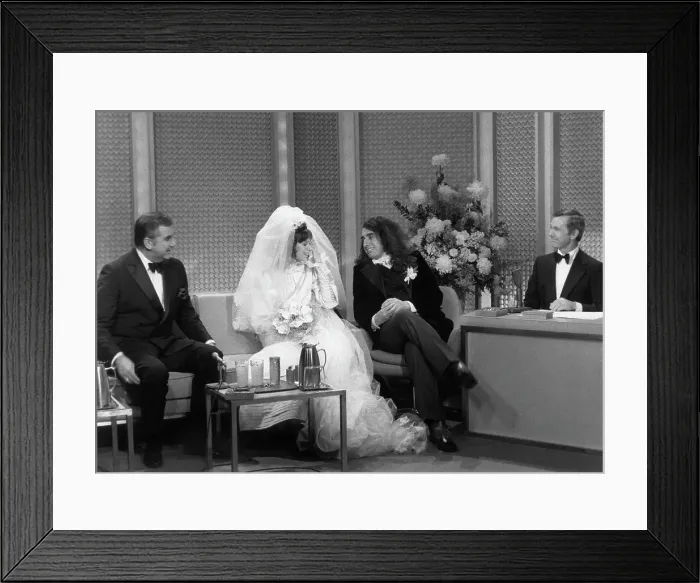 Framed Print : Tiny Tim and Bride Vicky on The Tonight Show, 1969