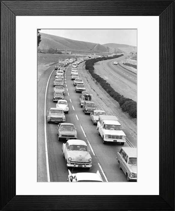 Framed Print : Traffic Jam Due To Rolling Stones Concer
