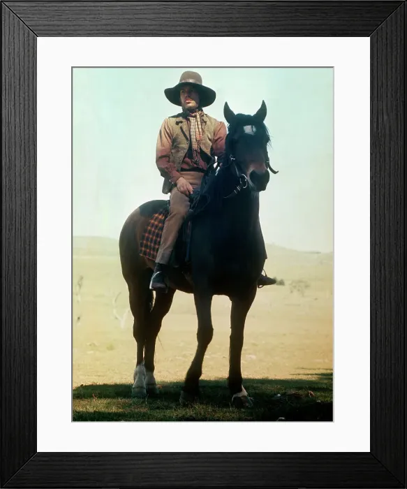 Framed Print : Mick Jagger Sitting on a Horse Framed Print : Mick Jagger Sitting on a Horse