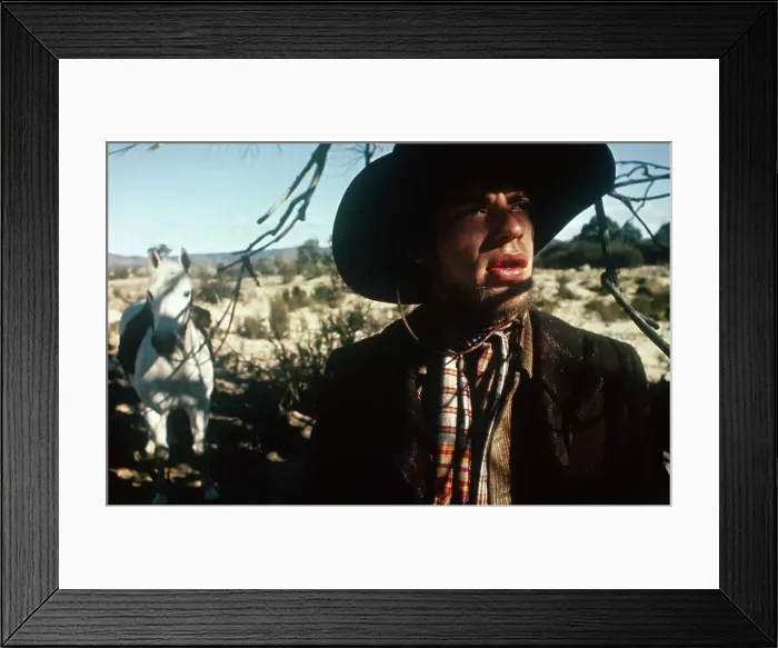 Framed Print : Portrait of Mick Jagger with Horse in Background Framed Print : Portrait of Mick Jagger with Horse in Background