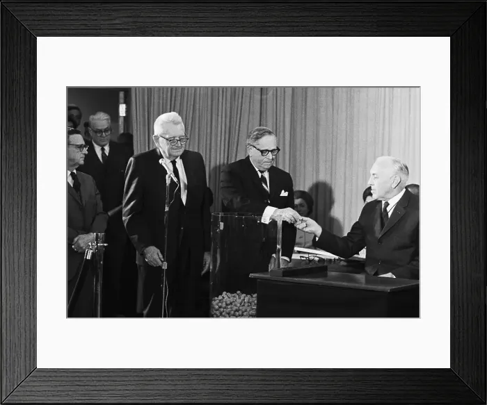 Framed Print : Picking First Capsule For Draft Lottery Framed Print : Picking First Capsule For Draft Lottery