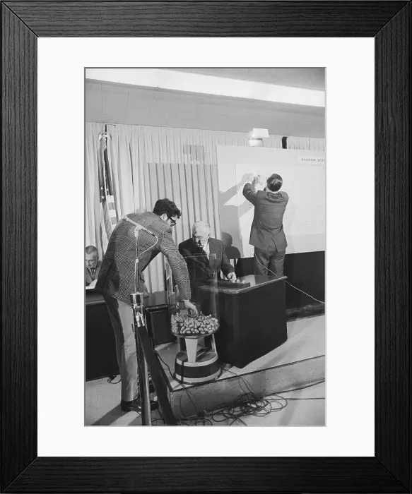 Framed Print : Picking a Draft Lottery Capsule Framed Print : Picking a Draft Lottery Capsule