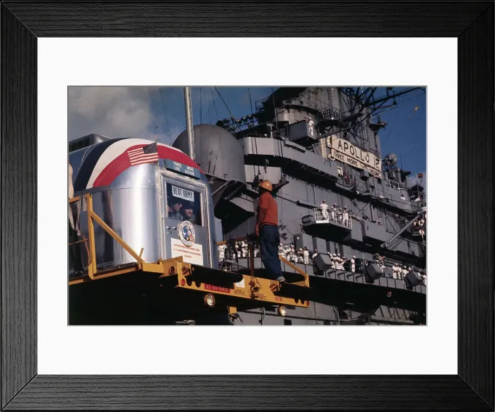 Framed Print : Mobile Quarantine Facility Being Removed From the Carrier Framed Print : Mobile Quarantine Facility Being Removed From the Carrier