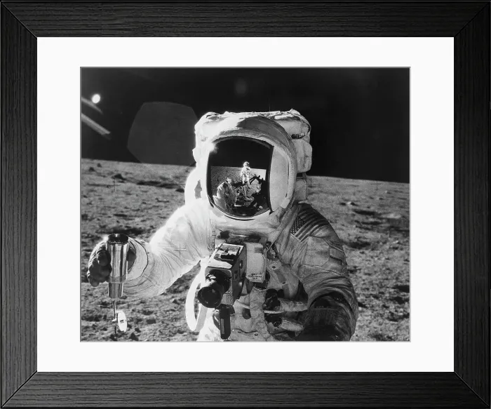 Framed Print : Apollo 12 Astronauts on the Moon Framed Print : Apollo 12 Astronauts on the Moon