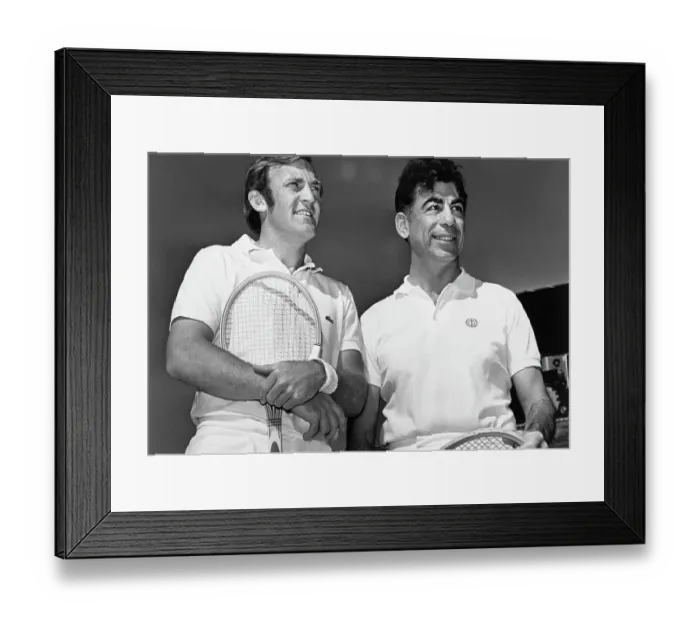 Framed Print : Kirk Kerkorian, Millionaire (right) and Tennis Star Tony Roche Framed Print : Kirk Kerkorian, Millionaire (right) and Tennis Star Tony Roche