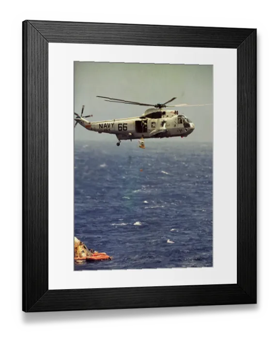 Framed Print : Military Helicopter over Ocean Framed Print : Military Helicopter over Ocean