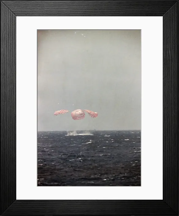 Framed Print : Apollo 12 Splashing Down into the Pacific Ocean Framed Print : Apollo 12 Splashing Down into the Pacific Ocean