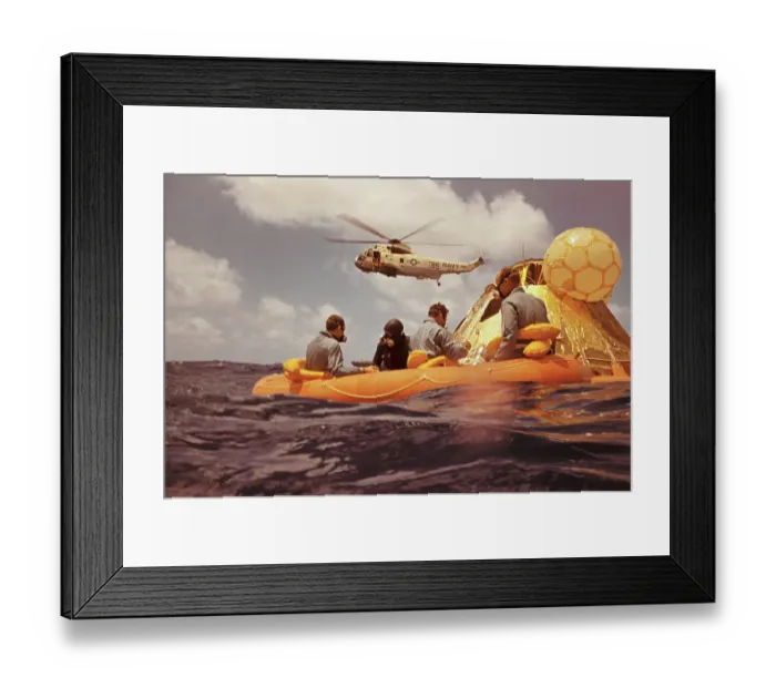 Framed Print : Astronauts Awaiting Pickup Near Space Module Framed Print : Astronauts Awaiting Pickup Near Space Module