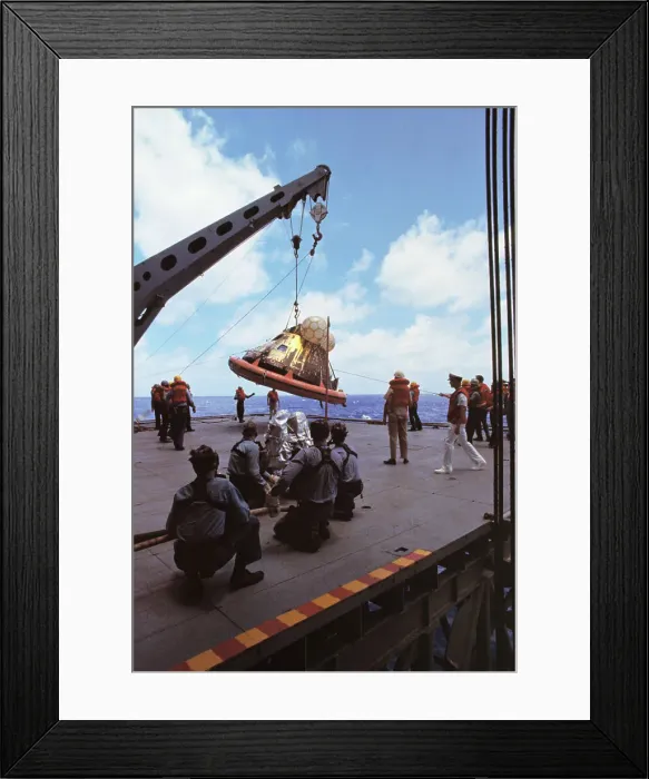 Framed Print : Module Being Lifted from Ocean Framed Print : Module Being Lifted from Ocean