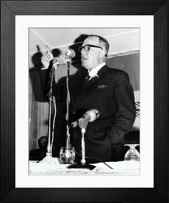 Framed Print : S. African Prime Minister John Vorster Framed Print : S. African Prime Minister John Vorster
