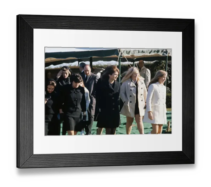 Framed Print : Jacqueline Kennedy Onassis and Family at Joseph P. Kennedy's Funeral Framed Print : Jacqueline Kennedy Onassis and Family at Joseph P. Kennedy's Funeral