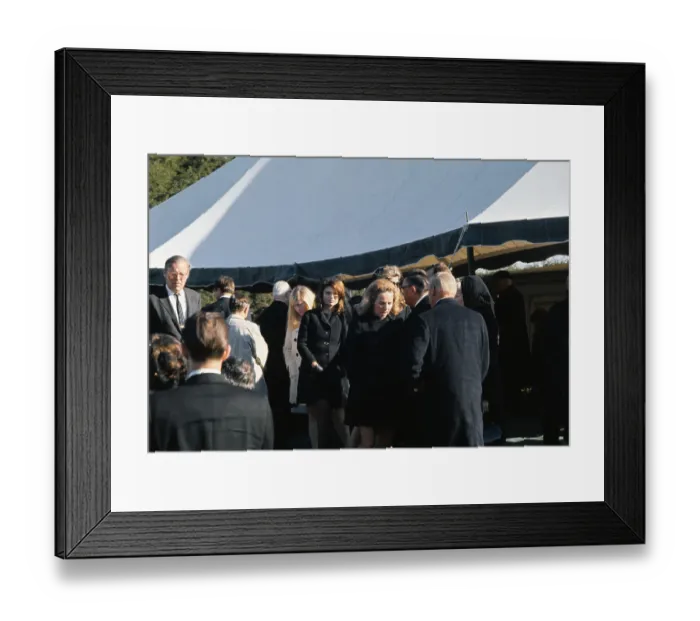 Framed Print : View of Kennedy Widows Outside at Burial Services Framed Print : View of Kennedy Widows Outside at Burial Services