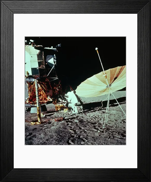 Framed Print : Astronaut Setting Up a Communications Antenna Framed Print : Astronaut Setting Up a Communications Antenna
