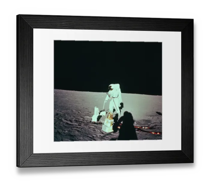 Framed Print : Astronaut Deploying an Apollo Lunar Surface Experiments Package Framed Print : Astronaut Deploying an Apollo Lunar Surface Experiments Package