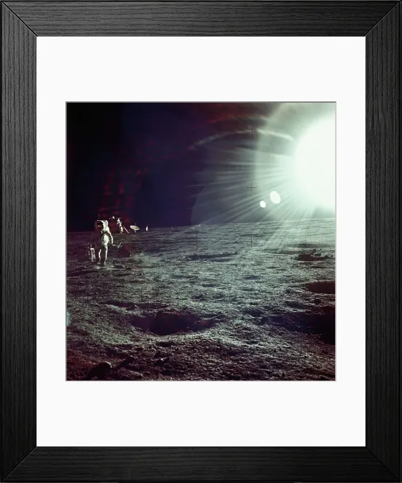 Framed Print : Astronaut Carrying the ALSEP from the Lunar Module