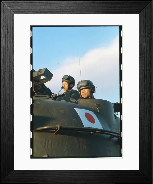 Framed Print : Japanese Soldiers Riding in Tank Framed Print : Japanese Soldiers Riding in Tank
