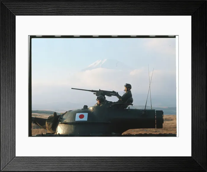 Framed Print : Japanese Soldiers Standing in Tank Framed Print : Japanese Soldiers Standing in Tank
