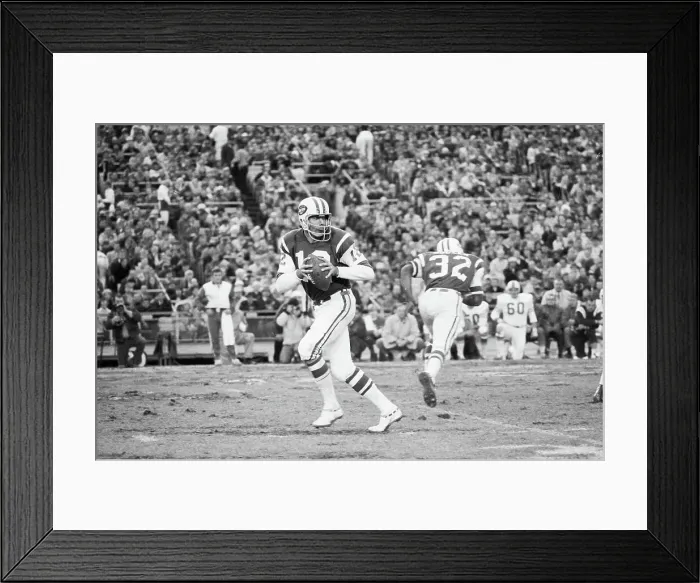 Framed Print : Game Action Joe Namath About To Pass Framed Print : Game Action Joe Namath About To Pass