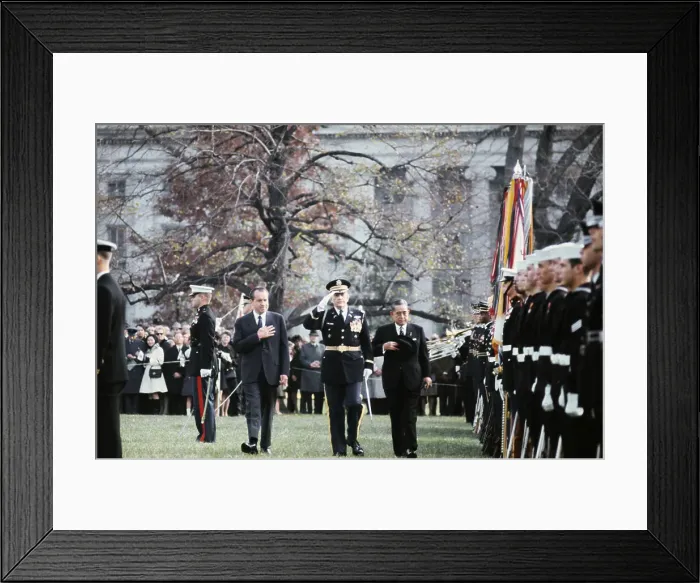 Framed Print : President Richard Nixon with Premier Eisaku Sato