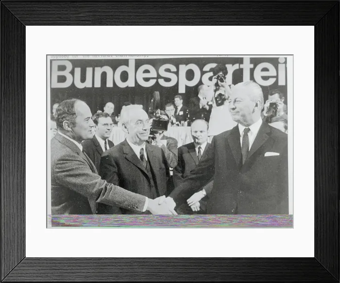 Framed Print : German Officials Joining Hands Framed Print : German Officials Joining Hands