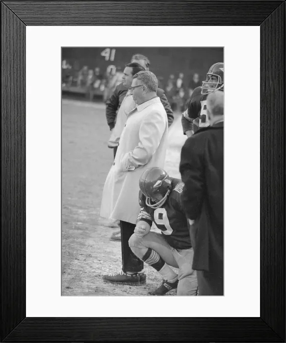Framed Print : Quarterback Sonny Jugenson with Coach Vince Lombardi Framed Print : Quarterback Sonny Jugenson with Coach Vince Lombardi