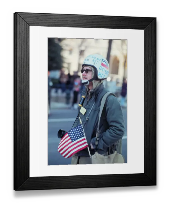Framed Print : View of Moratorium Demonstrator Framed Print : View of Moratorium Demonstrator