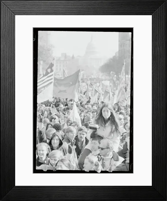 Framed Print : Demonstrators Carrying Flags in March Framed Print : Demonstrators Carrying Flags in March