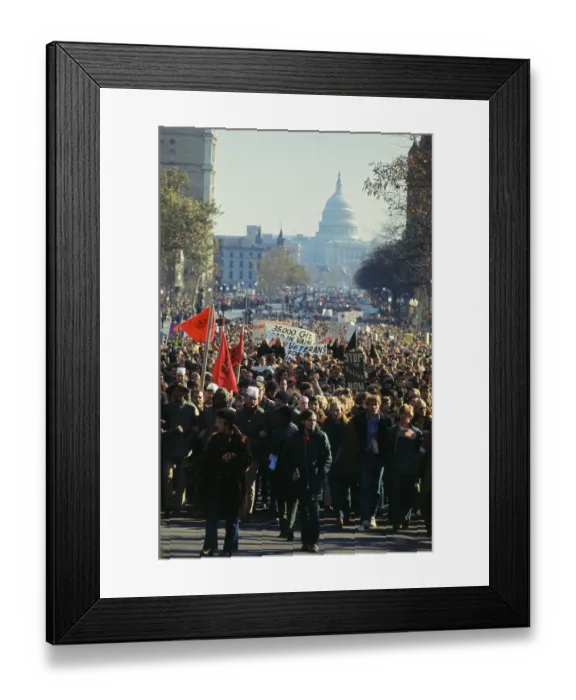 Framed Print : View of Moratorium Demonstrators Framed Print : View of Moratorium Demonstrators