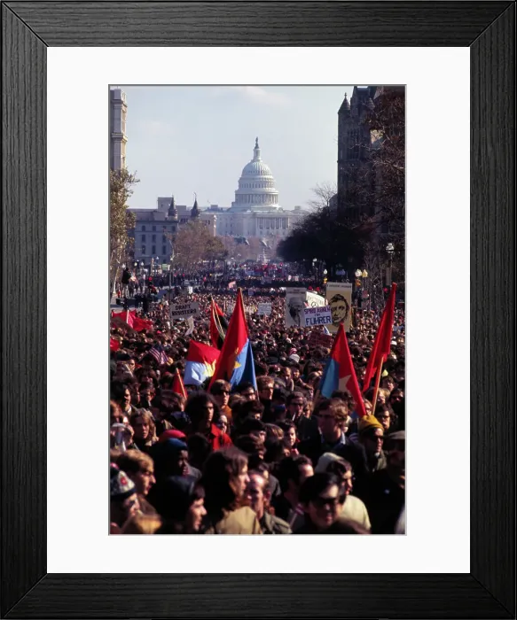 Framed Print : View of Moratorium Demonstrators Framed Print : View of Moratorium Demonstrators