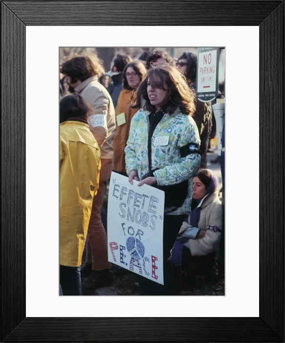 Framed Print : View of Moratorium Demonstrator Framed Print : View of Moratorium Demonstrator