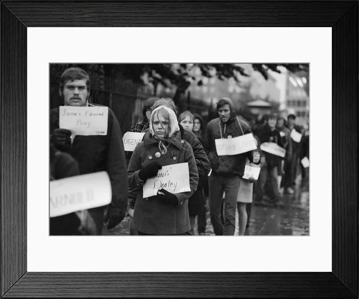 Framed Print : Vietnam Protesters Marching at White House Framed Print : Vietnam Protesters Marching at White House