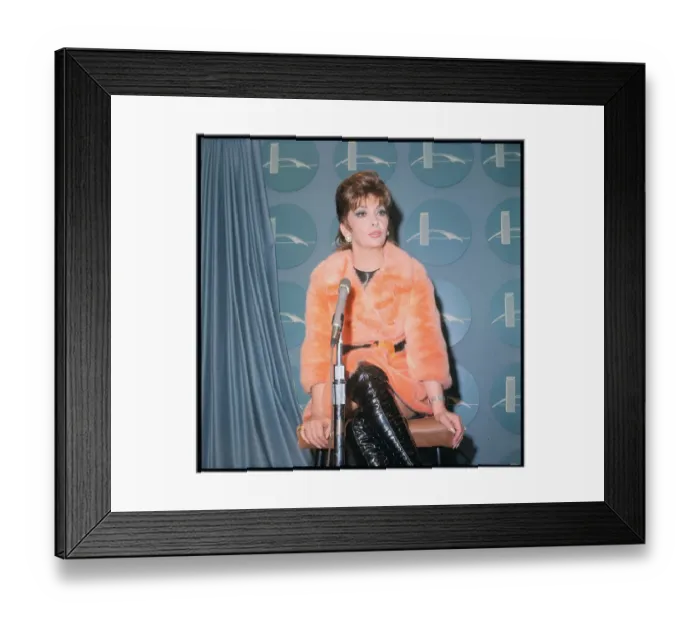 Framed Print : Gina Lollobrigida Making an Announcement Framed Print : Gina Lollobrigida Making an Announcement