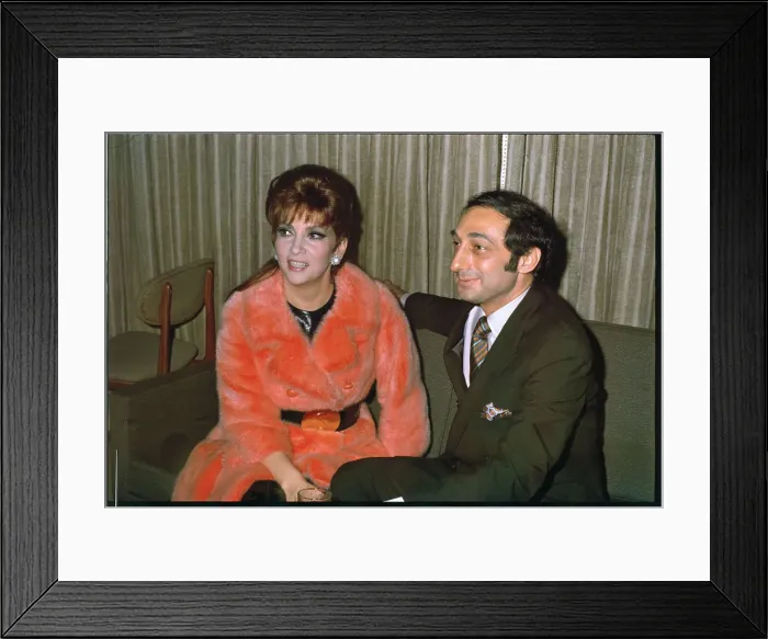 Framed Print : Gina Lollobrigida and Beau Together Framed Print : Gina Lollobrigida and Beau Together