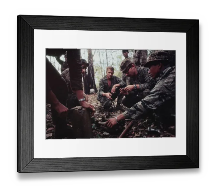 Framed Print : Cambodian Border Patrol, Vietnam War