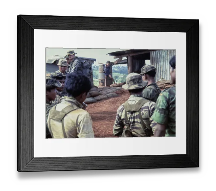 Framed Print : Cambodian Border Patrol, Vietnam War Framed Print : Cambodian Border Patrol, Vietnam War