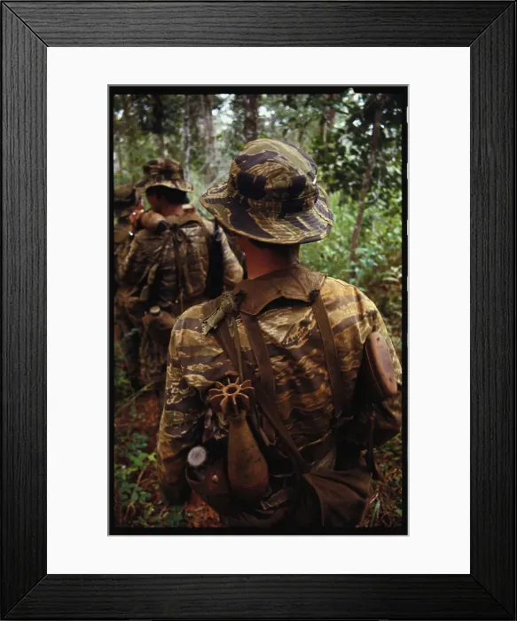 Framed Print : CIDG and ARVN Troops Patrolling Near Cambodian Border Framed Print : CIDG and ARVN Troops Patrolling Near Cambodian Border