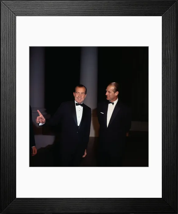 Framed Print : Prince Philip Speaking with President Nixon Framed Print : Prince Philip Speaking with President Nixon