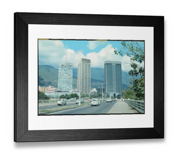 Framed Print : Three Towers Dominating the Plaza Venezuela Framed Print : Three Towers Dominating the Plaza Venezuela