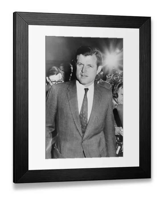 Framed Print : Reporters Following Edward Kennedy Framed Print : Reporters Following Edward Kennedy