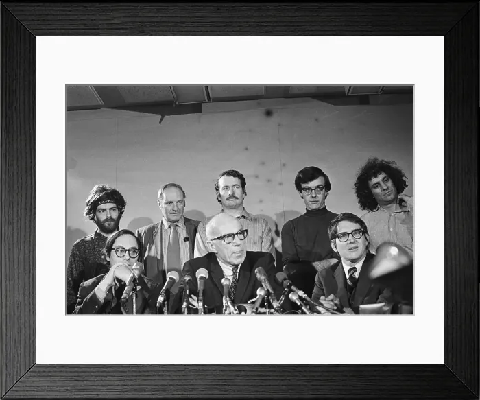Framed Print : Benjamin Spock and Chicago Seven at Press Conference Framed Print : Benjamin Spock and Chicago Seven at Press Conference