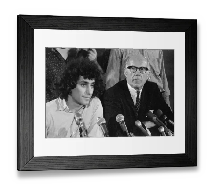 Framed Print : Dr. Benjamin Spock and Abbie Hoffman