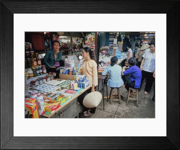 Framed Print : Saigon Marketplace, Vietnam War Framed Print : Saigon Marketplace, Vietnam War