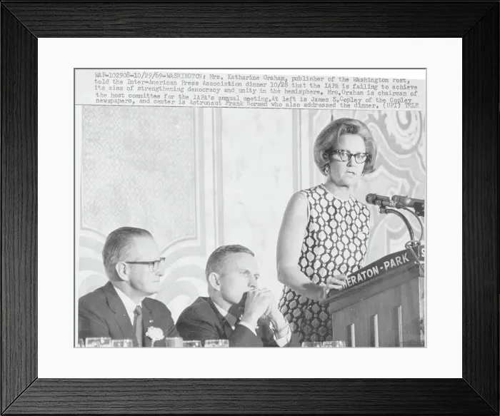 Framed Print : Katherine Graham Speaking Framed Print : Katherine Graham Speaking