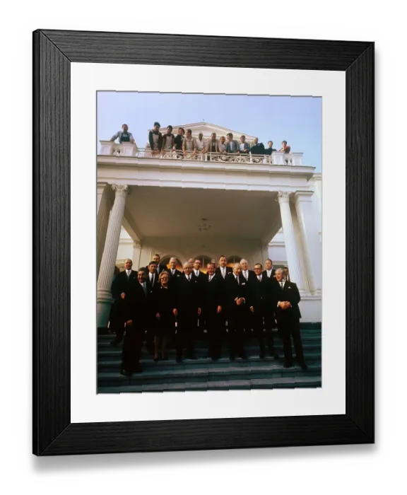 Framed Print : German Officials Posing at the Villa Hammerschmidt Framed Print : German Officials Posing at the Villa Hammerschmidt