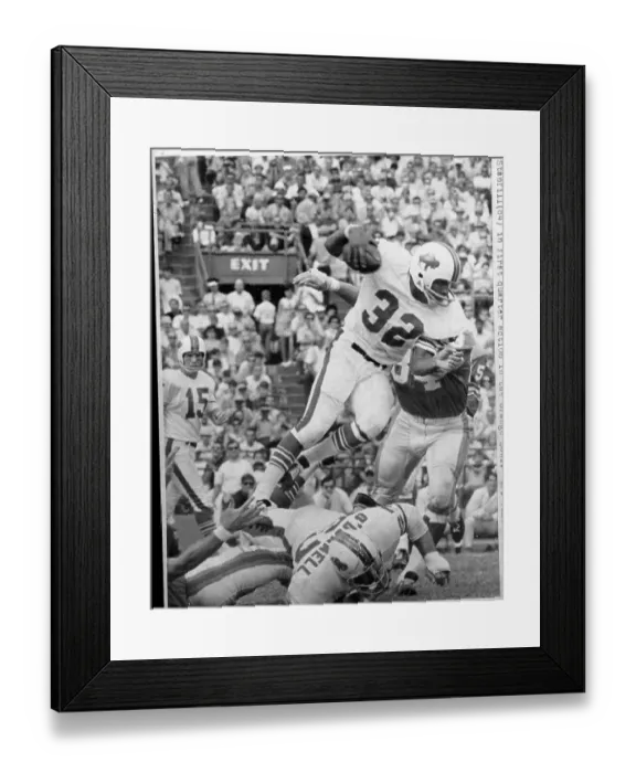 Framed Print : O.J. Simpson Blocked by Miami Defense in the Orange Bowl Framed Print : O.J. Simpson Blocked by Miami Defense in the Orange Bowl